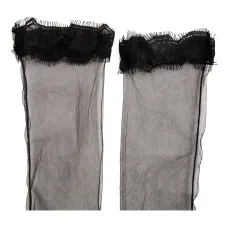 Прозрачные носки с кружевом