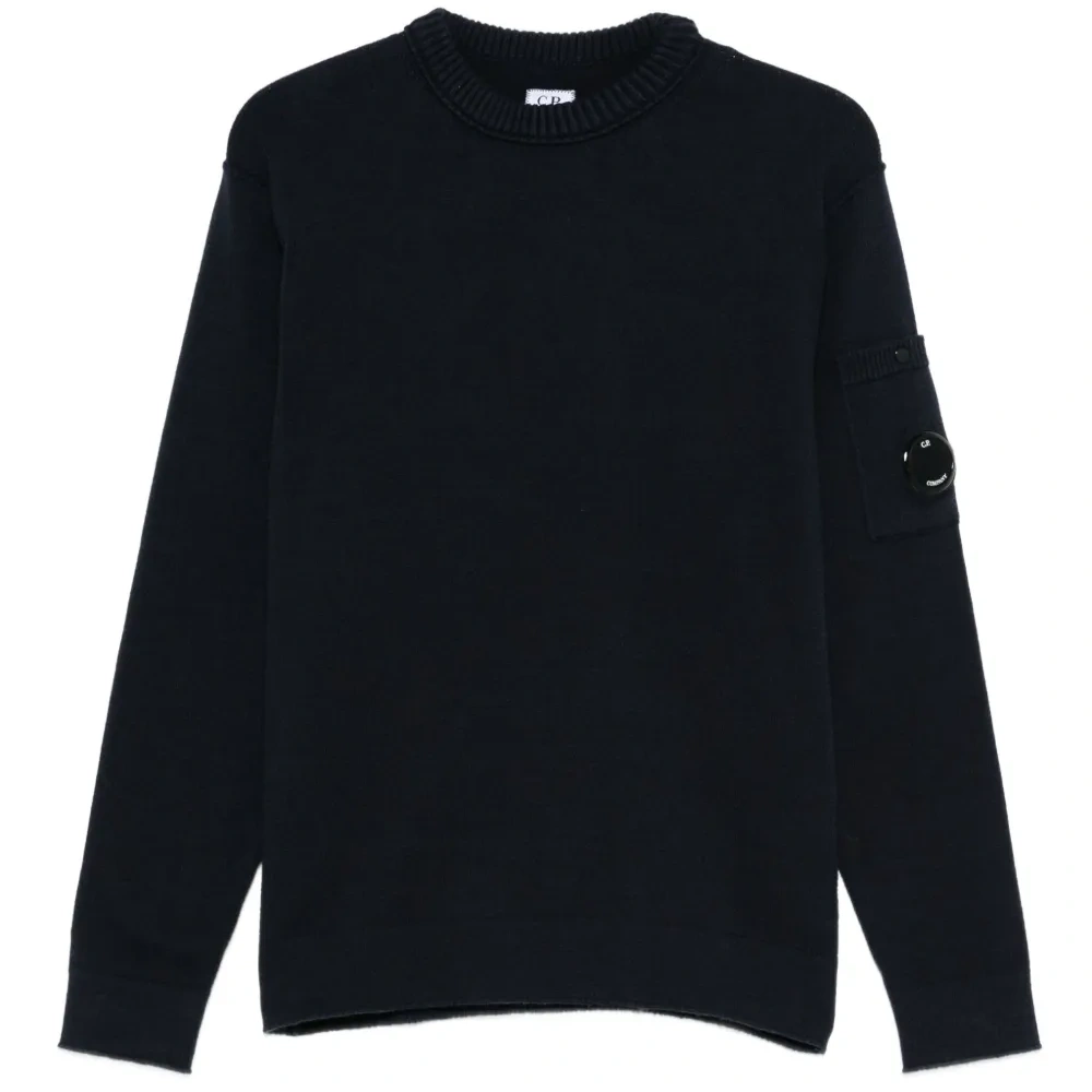 Свитер с круглым вырезом и карманом