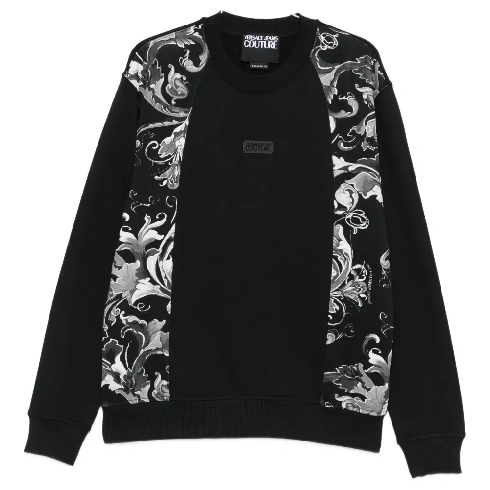 Свитшот с вставкой и барочным принтом