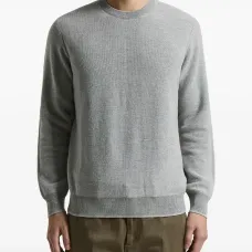 Свитер в рубчик с круглым вырезом