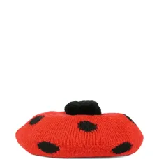 Шапка в горох с помпоном