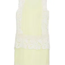 Платье без рукавов с кружевом