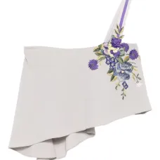 Топ на одно плечо с вышивкой