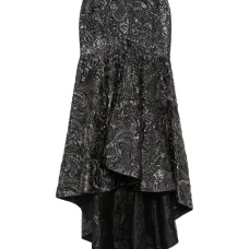 Юбка асимметричного кроя с цветочным декором