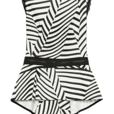 Топ в полоску с оборками