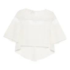 Полупрозрачный топ с рукавами колокол