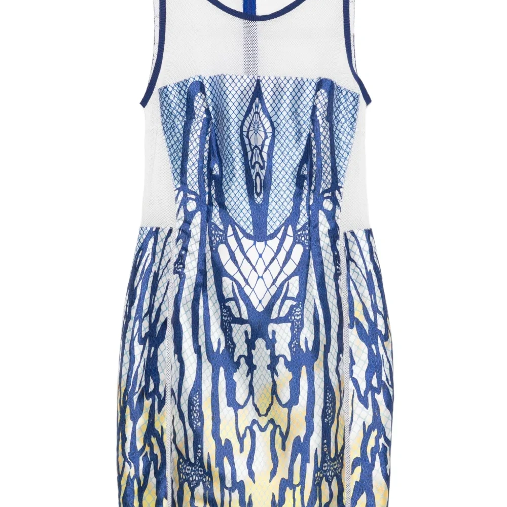 Платье мини с сетчатой вставкой