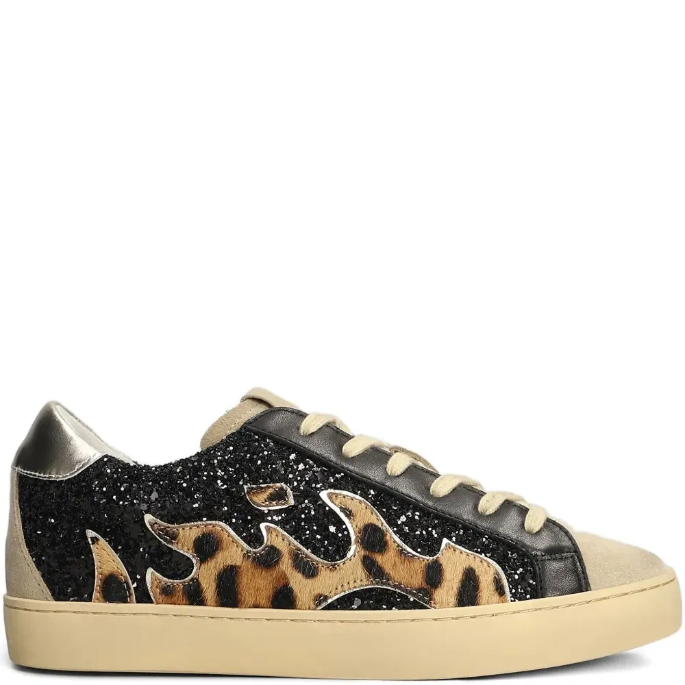 Кроссовки с леопардовым принтом и блестками Кроссовки с леопардовым принтом и блестками