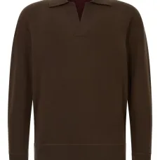 Свитер с воротником поло