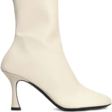 Кожаные ботильоны-носки