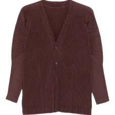 Плиссированный кардиган на пуговицах