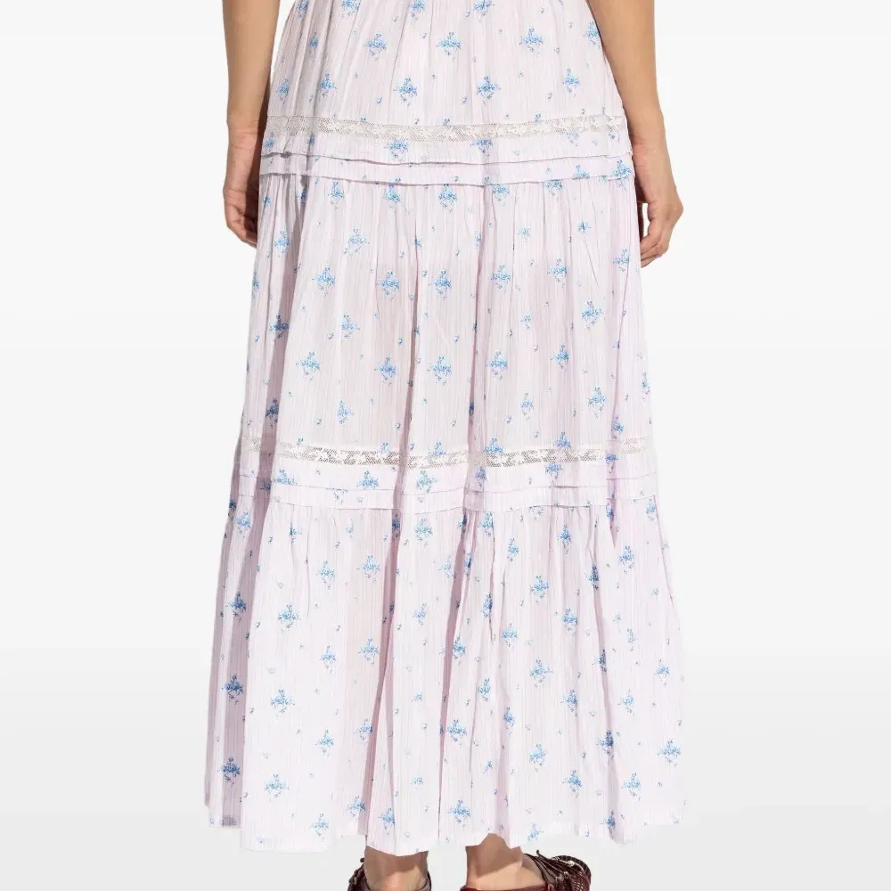 Макси-юбка А-силуэта с цветочным принтом