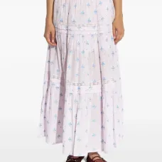 Макси-юбка А-силуэта с цветочным принтом