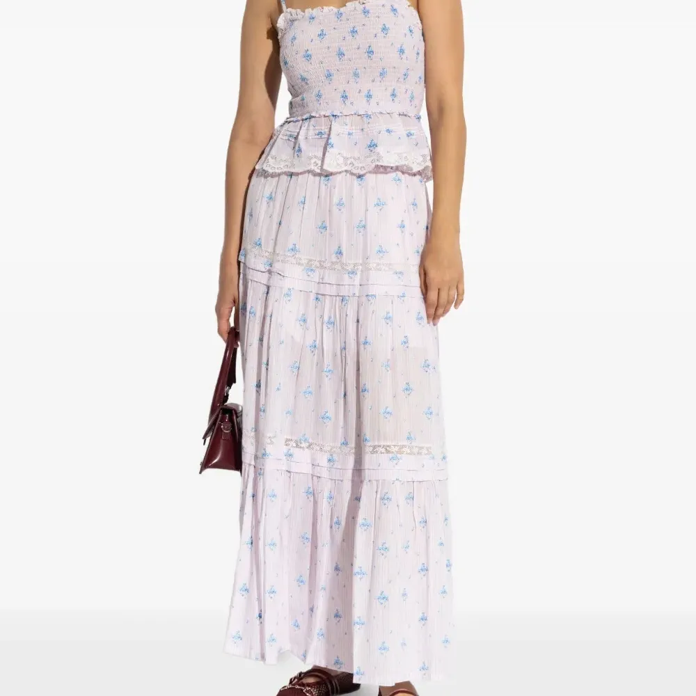 Макси-юбка А-силуэта с цветочным принтом