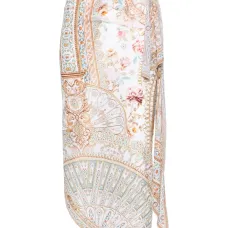 Пляжная накидка с цветочным принтом