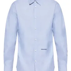 Хлопковая рубашка с вышитым логотипом