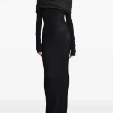 Макси-платье с драпировкой на плече Макси-платье с драпировкой на плече