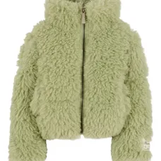 Фактурная куртка с высоким воротником