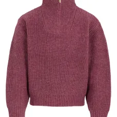 Свитер в рубчик с высоким воротником