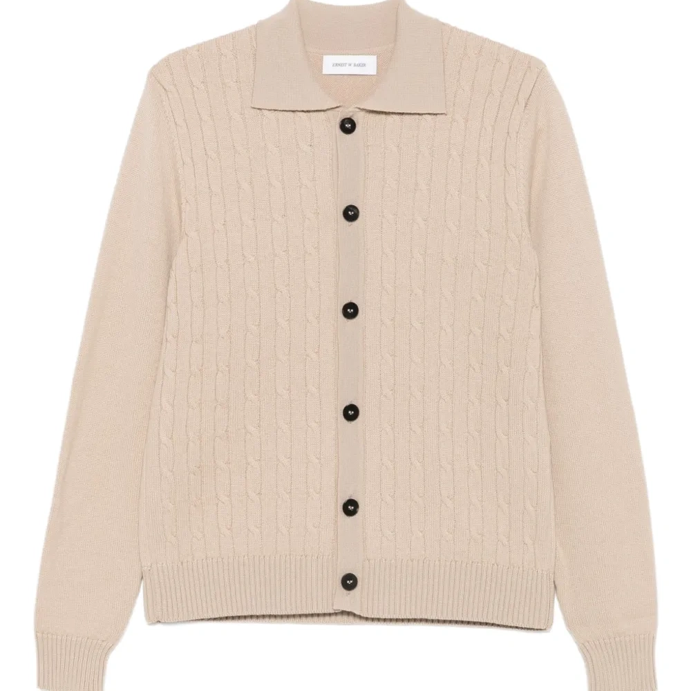 Кардиган фактурной вязки с воротником