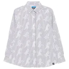 Полосатая рубашка с логотипом