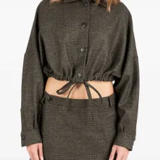 Пиджак из шерсти с заниженной линией плеч