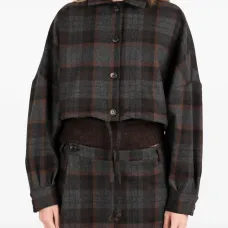 Клетчатая шерстяная куртка