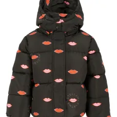 Пуховик с принтом