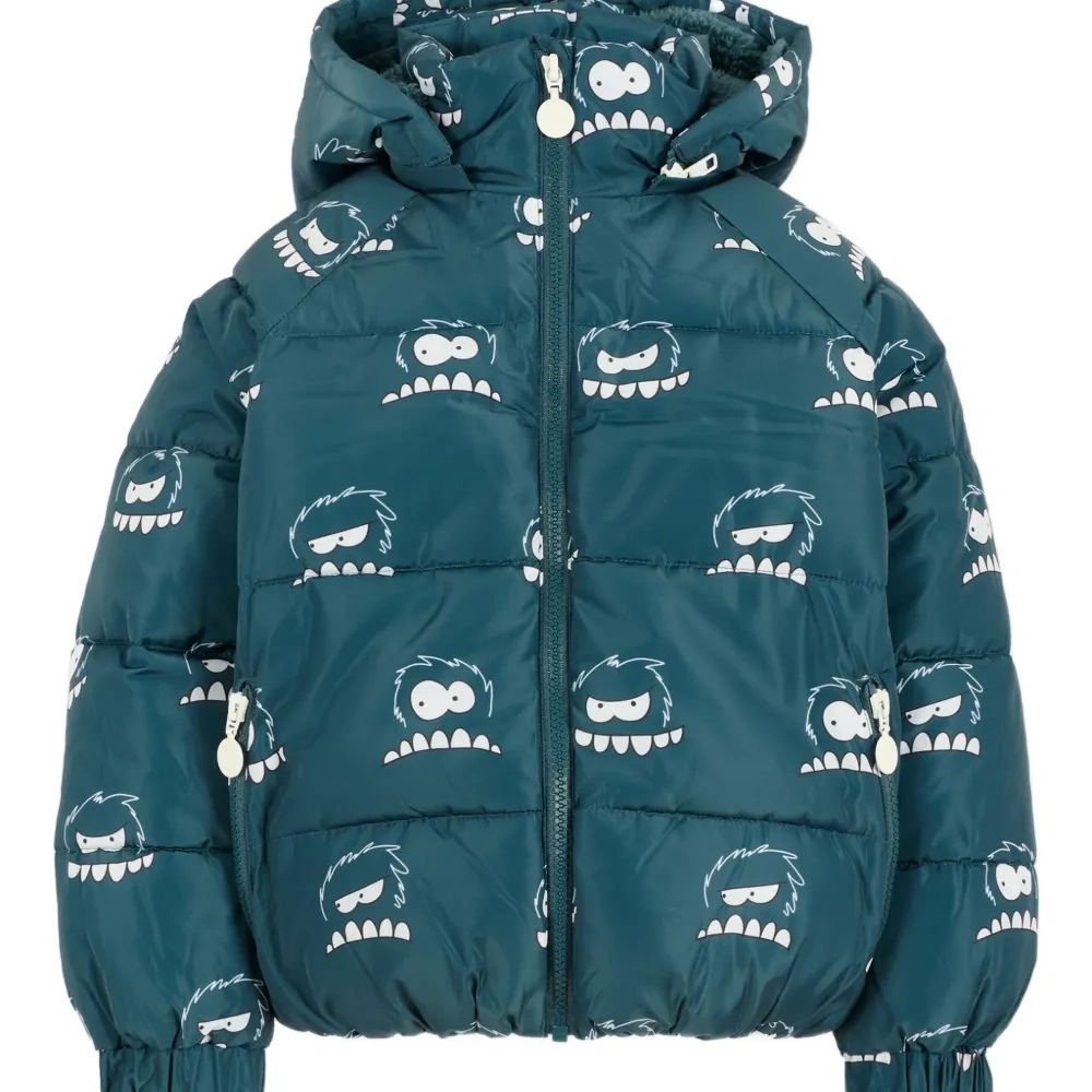 Пуховик с принтом