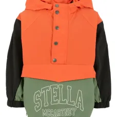 Куртка в стиле колор-блок с капюшоном