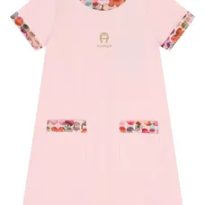 Платье с вышитым логотипом