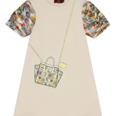 Платье с короткими рукавами и принтом