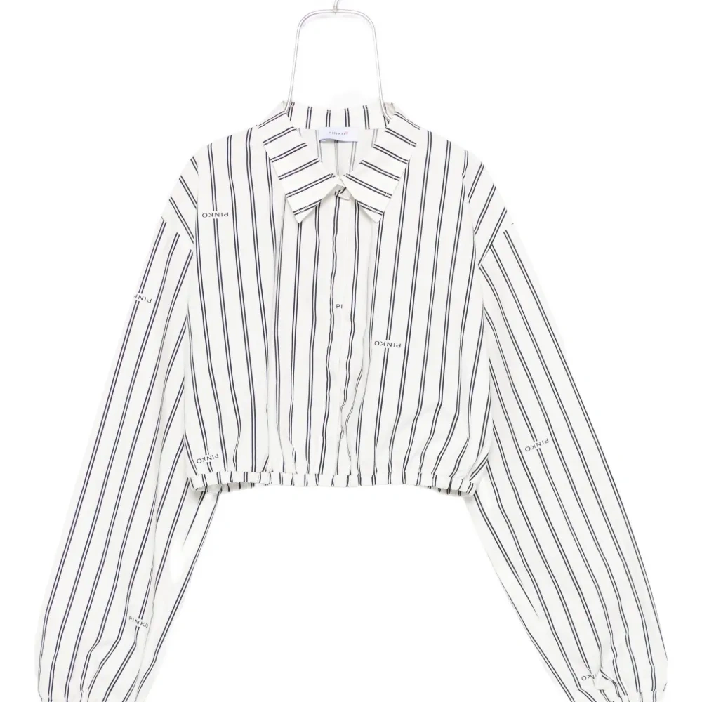 Укороченная рубашка в полоску