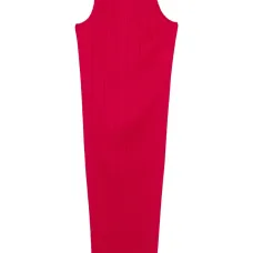 Платье миди с круглым вырезом