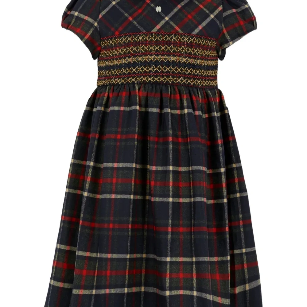 Платье мини в клетку