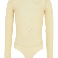 Боди с длинными рукавами и кристаллами