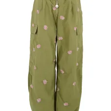 Брюки карго с цветочной вышивкой Брюки карго с цветочной вышивкой