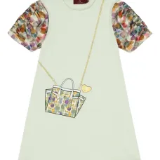 Платье с короткими рукавами и принтом Платье с короткими рукавами и принтом