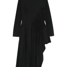 Асимметричное платье с драпировкой