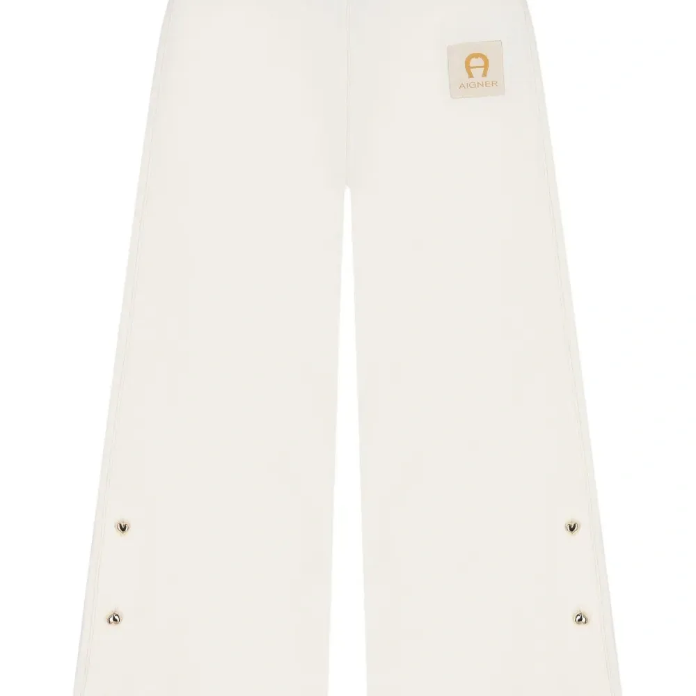 Брюки с нашивкой-логотипом