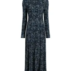 Платье макси Mabel с высоким воротником и оборками