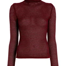 Топ Hailey в рубчик с высоким воротником