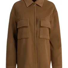 Рубашка-куртка с накладными карманами и воротником