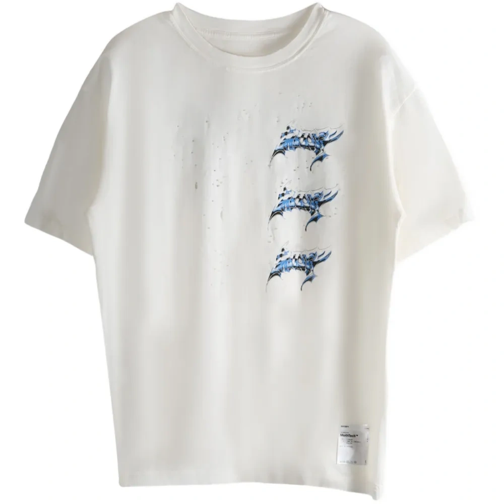 Футболка с принтом и эффектом потертости MothTech