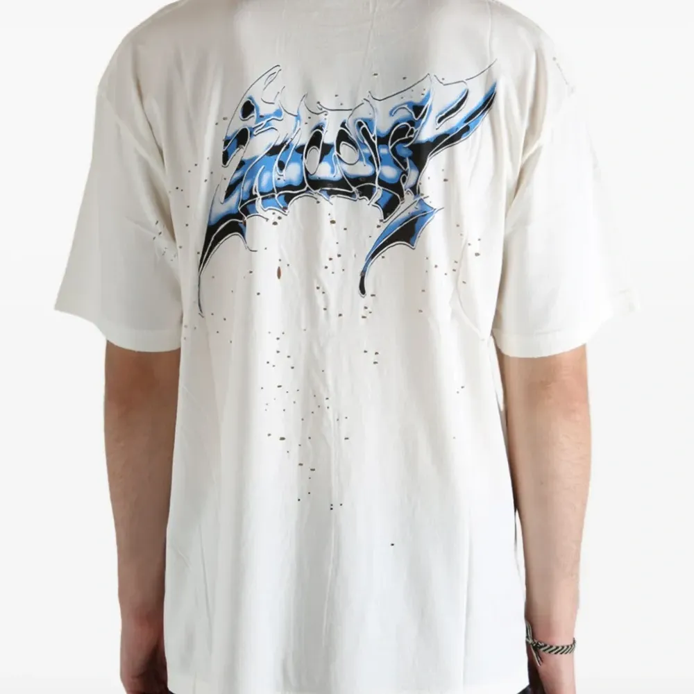 Футболка с принтом и эффектом потертости MothTech