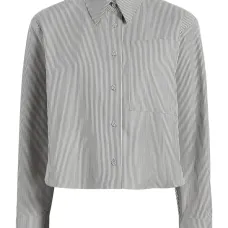 Укороченная рубашка Olive в полоску