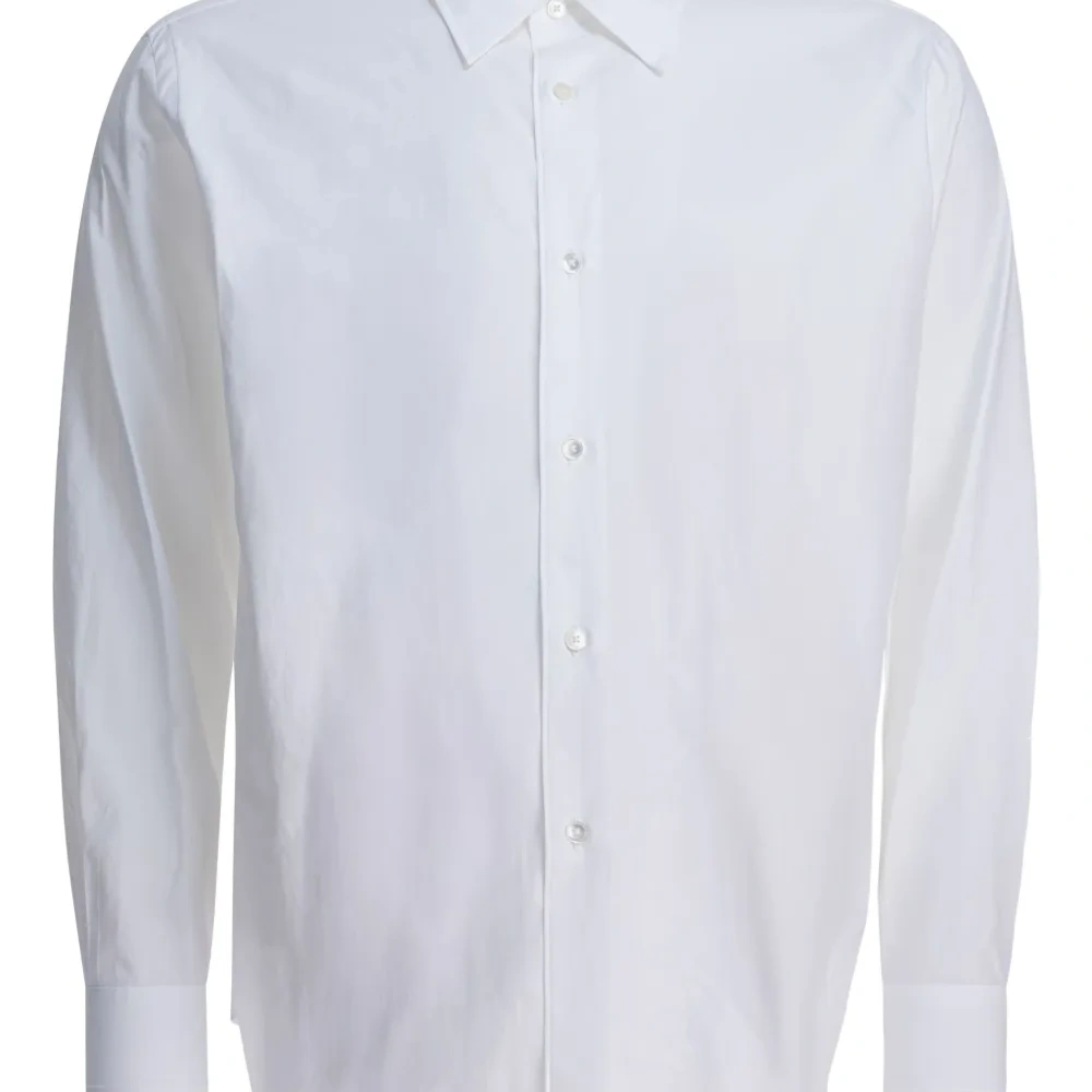 Хлопковая рубашка с длинными рукавами