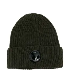 Шапка бини в рубчик с линзой