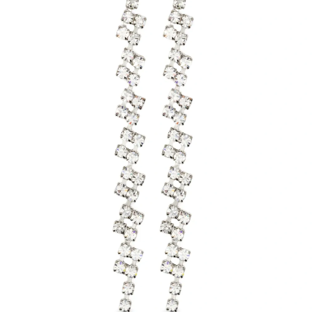 Серьги-подвески с кристаллами