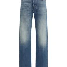 Джинсы прямого кроя с пятью карманами